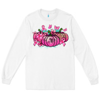 White Cancer pumpkins Cancer Awareness Long Sleeve Tee - HowdyJamesFarm