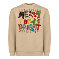 Mushroom Merry And Bright Heavyweight Sweatshirt - FaDigitalArtStudio
