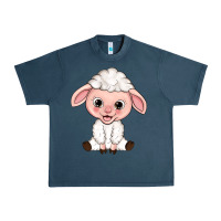 Midnight Navy Cartoon Lamb Urban Heavy Tee - HowdyJamesFarm