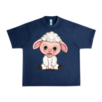 Navy Cartoon Lamb Urban Heavy Tee - HowdyJamesFarm