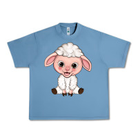 Pebble Blue Cartoon Lamb Urban Heavy Tee - HowdyJamesFarm