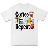 White coffee teach repeat Premium Tee - BarkalooDesign