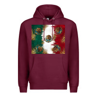 Burgundy Mexican Flag Premium Hoodie - RanaPortraitStore