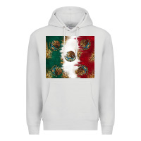 Dove Grey Mexican Flag Premium Hoodie - RanaPortraitStore