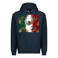Navy Mexican Flag Premium Hoodie - RanaPortraitStore
