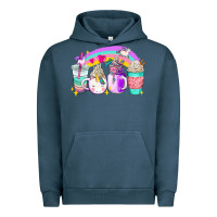 Pigment Midnight Navy unicorn coffee cups Urban Hoodie - AdoDesignShop