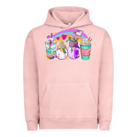 Pigment Salmon unicorn coffee cups Urban Hoodie - AdoDesignShop