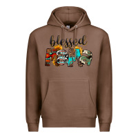 Chestnut Blessed Mama Premium Hoodie - FaDigitalArtStudio