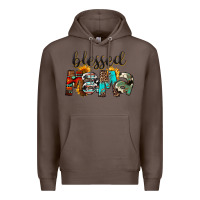 Coffee Blessed Mama Premium Hoodie - FaDigitalArtStudio
