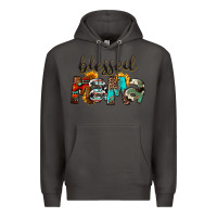 Smoke Blessed Mama Premium Hoodie - FaDigitalArtStudio