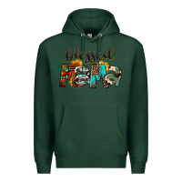 Sports Green Blessed Mama Premium Hoodie - FaDigitalArtStudio