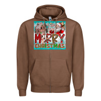 Chestnut merry Christmas Zipper Hoodie - CowhideDigitalArt