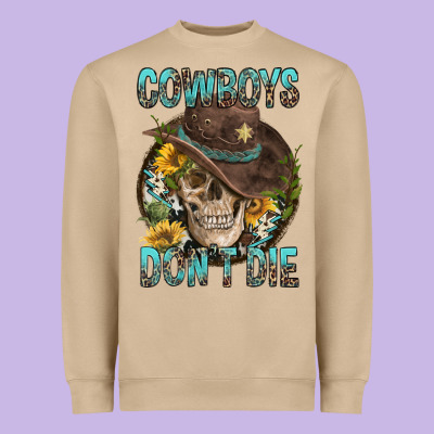 Cowboys Don't Die Heavyweight Sweatshirt Designed By Fadigitalartstudio