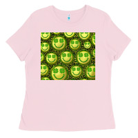 Bubblegum Pink st. patrick's day lucky face Ladies Tee - RanaPortraitStore