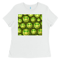 White st. patrick's day lucky face Ladies Tee - RanaPortraitStore