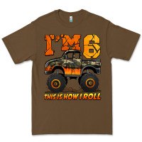 Cacao i'm six this is how i roll monster truck birthday Premium Tee - Jasminsmagicworld