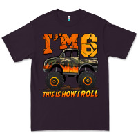 Plum i'm six this is how i roll monster truck birthday Premium Tee - Jasminsmagicworld
