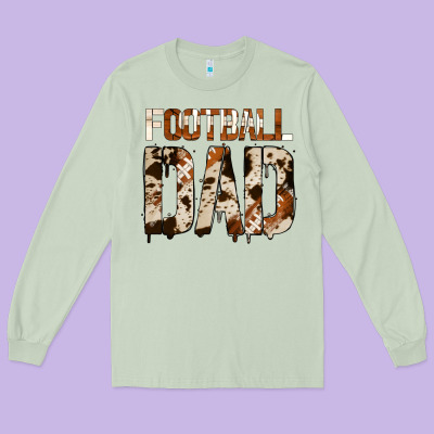 No Background American Football Dad Long Sleeve Tee Designed By Jasminsmagicworld