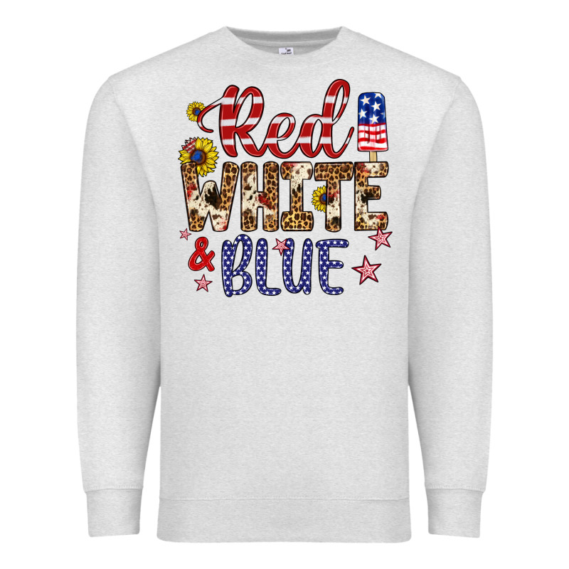 Red White And Blue Premium Sweatshirt by Artiststas | Teevron