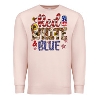 Pale Pink red white and blue Premium Sweatshirt - Artiststas