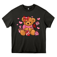 Asphalt valentines day teddy bear Heavy Core Tee - LillyAllenDesigns