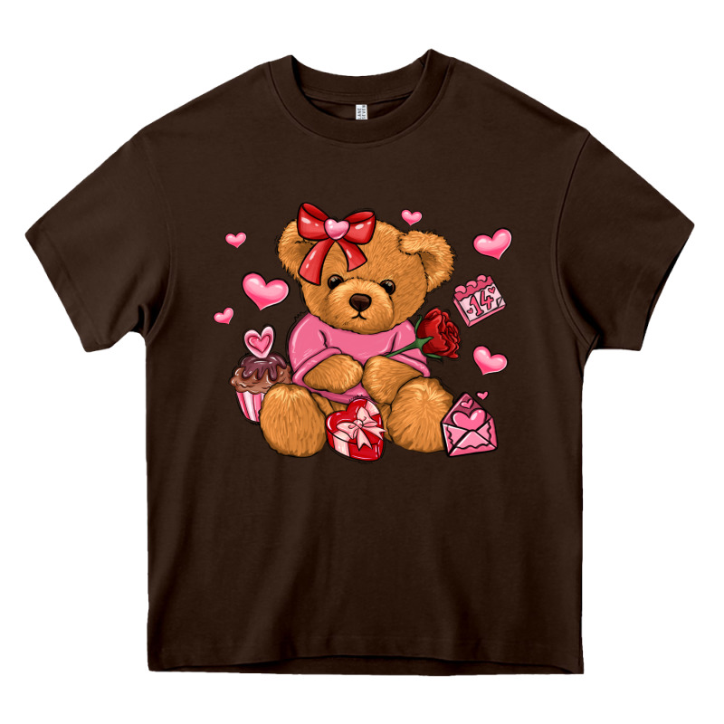 Valentines Day Teddy Bear Heavy Core Tee by LillyAllenDesigns | Teevron