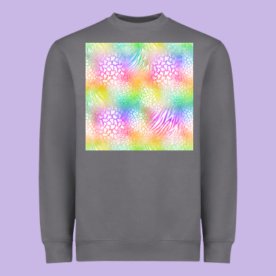Neon Safari Seamless Pattern Heavyweight Sweatshirt Designed By Bundleandbundleshop