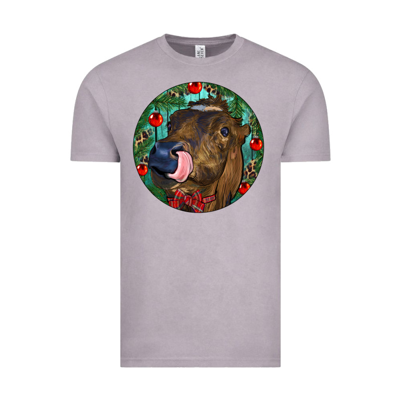 Longhorn Cow Christmas Vintage Tee by RanaPortraitStore | Teevron