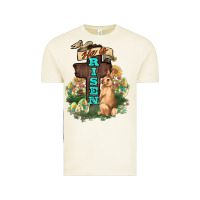 Vintage Arctic He is risen Bunny Cross Easter Day Vintage Tee - HowdyJamesFarm