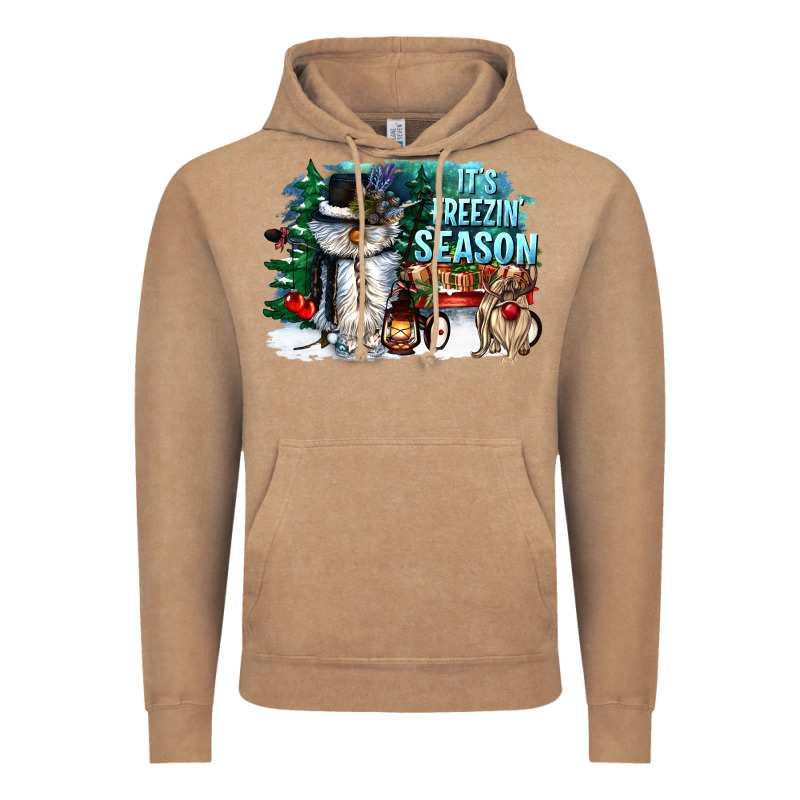 Its Freezin Season Vintage Hoodie by CowGirlArtShop | Teevron