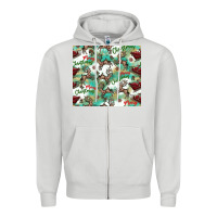 Dove Grey christmas magic pattern Zipper Hoodie - CowhideDigitalArt