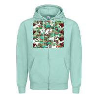 Seafoam christmas magic pattern Zipper Hoodie - CowhideDigitalArt