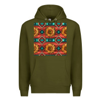 Army Green native american aztec seamless pattern 2 Premium Hoodie - BundleAndBundleShop