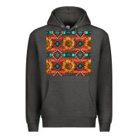 Charcoal Heather native american aztec seamless pattern 2 Premium Hoodie - BundleAndBundleShop