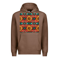 Chestnut native american aztec seamless pattern 2 Premium Hoodie - BundleAndBundleShop