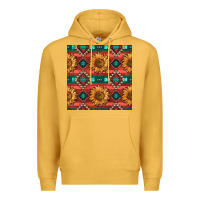Mustard native american aztec seamless pattern 2 Premium Hoodie - BundleAndBundleShop