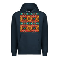 Navy native american aztec seamless pattern 2 Premium Hoodie - BundleAndBundleShop