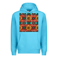 Ocean Blue native american aztec seamless pattern 2 Premium Hoodie - BundleAndBundleShop