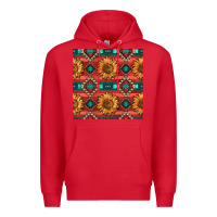 Red native american aztec seamless pattern 2 Premium Hoodie - BundleAndBundleShop