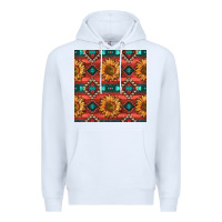 White native american aztec seamless pattern 2 Premium Hoodie - BundleAndBundleShop