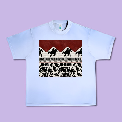 Cowgirl With Cowhide Urban Heavy Tee Designed By Tumblerdesignbyshophia