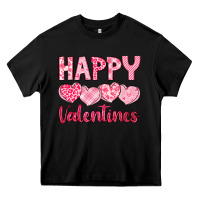 Black happy valentines Heavy Core Tee - LillyAllenDesigns