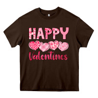 Chocolate Brown happy valentines Heavy Core Tee - LillyAllenDesigns