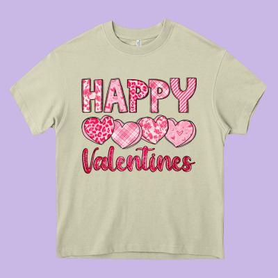 Happy Valentines Heavy Core Tee Designed By Lillyallendesigns