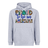 Heather Grey proud to be an american Heavyweight Hoodie - Artiststas