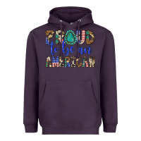 Plum proud to be an american Heavyweight Hoodie - Artiststas