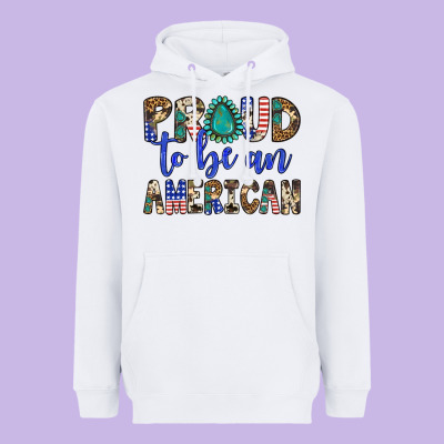 Proud To Be An American Heavyweight Hoodie Designed By Artiststas