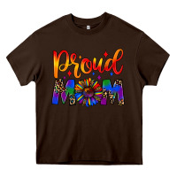 Chocolate Brown proud mom Heavy Core Tee - JahusDesignShop