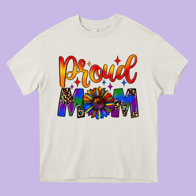 Proud Mom Heavy Core Tee Designed By Jahusdesignshop