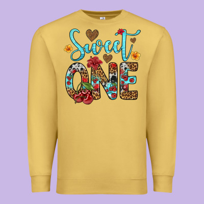Sweet One Cherry Premium Sweatshirt Designed By Artiststas
